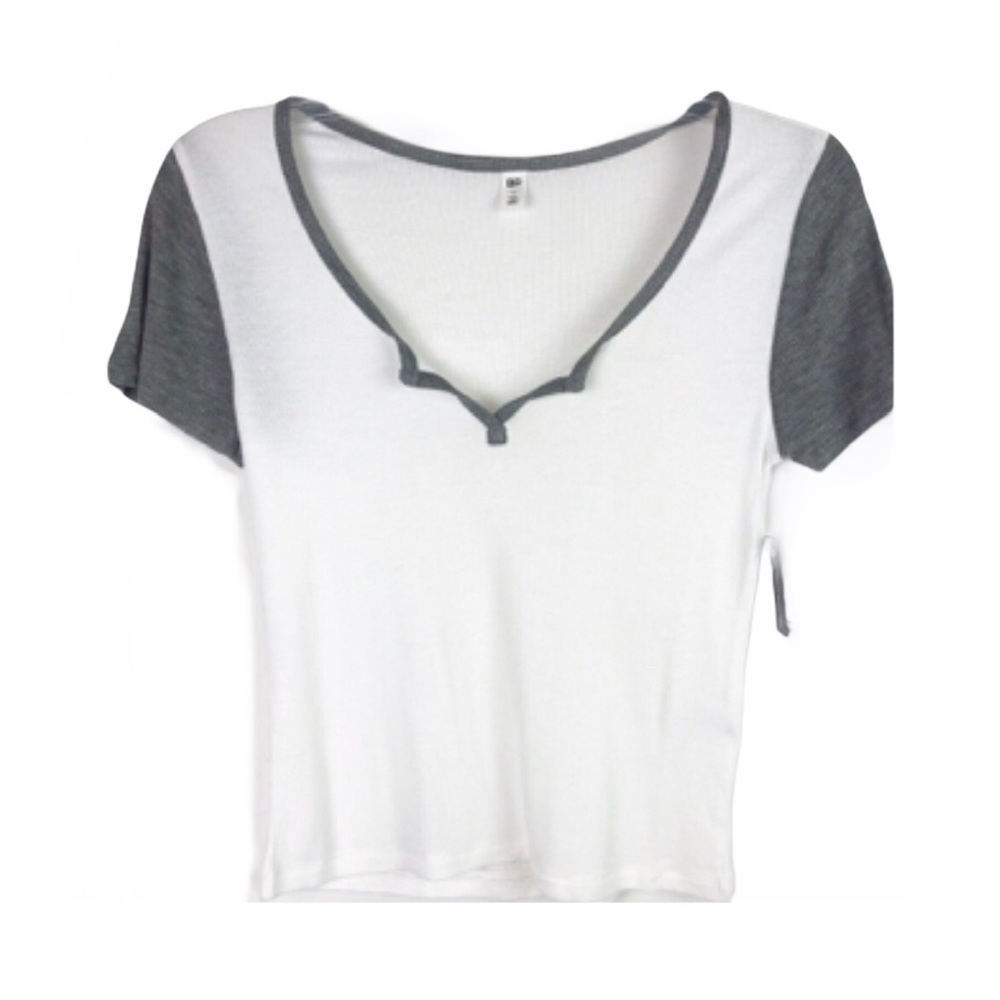 NWT BP Short Sleeve Ribbed Crop Top